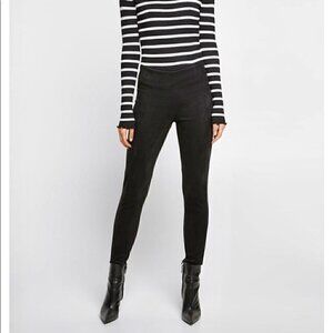 Zara suede black pants trousers